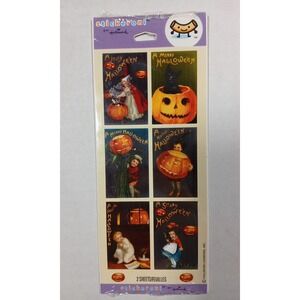 Vintage Hallmark Stickeroni Halloween P Jack-O-Lantern Stickers 2 Sheets 1 Pack